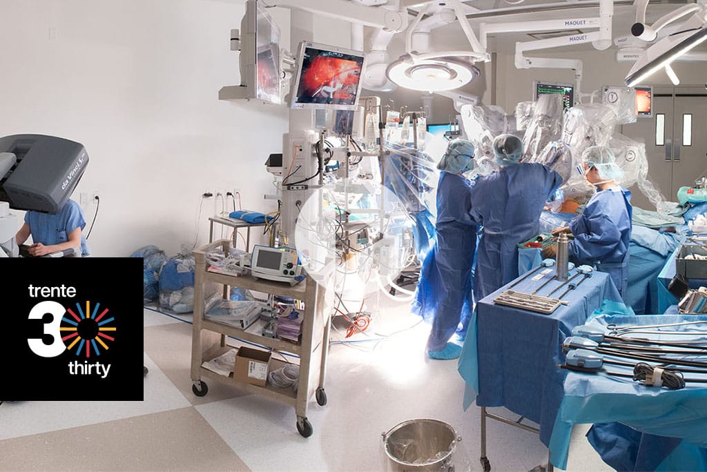 Hybrid operating room at the Jewish General Hospital.